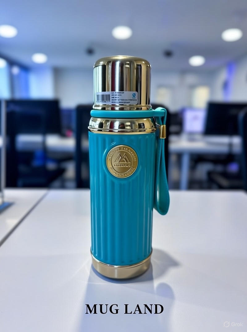  فلاسک طرح سرامیک کد 34 آبی 