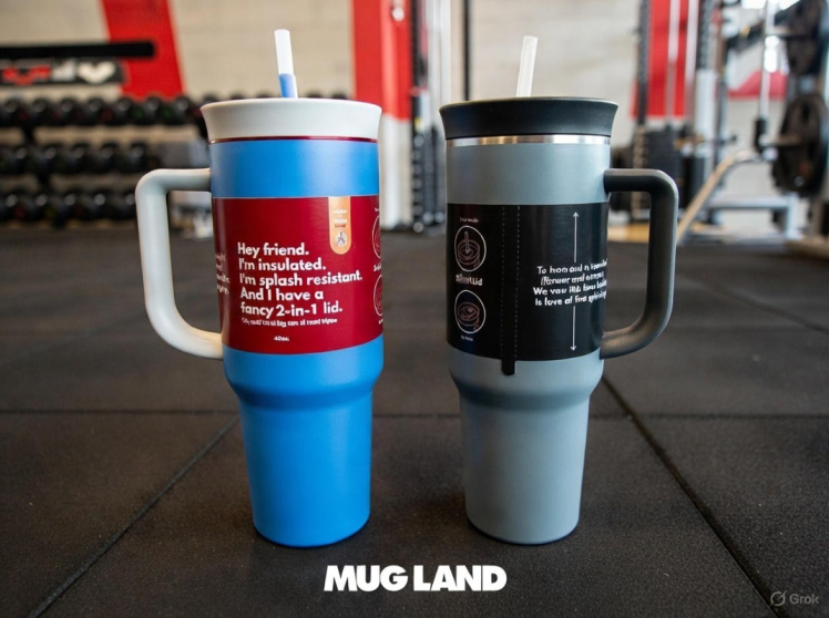 تراول ماگ تامبلر نی دار ساده رنگی 1200 میلی