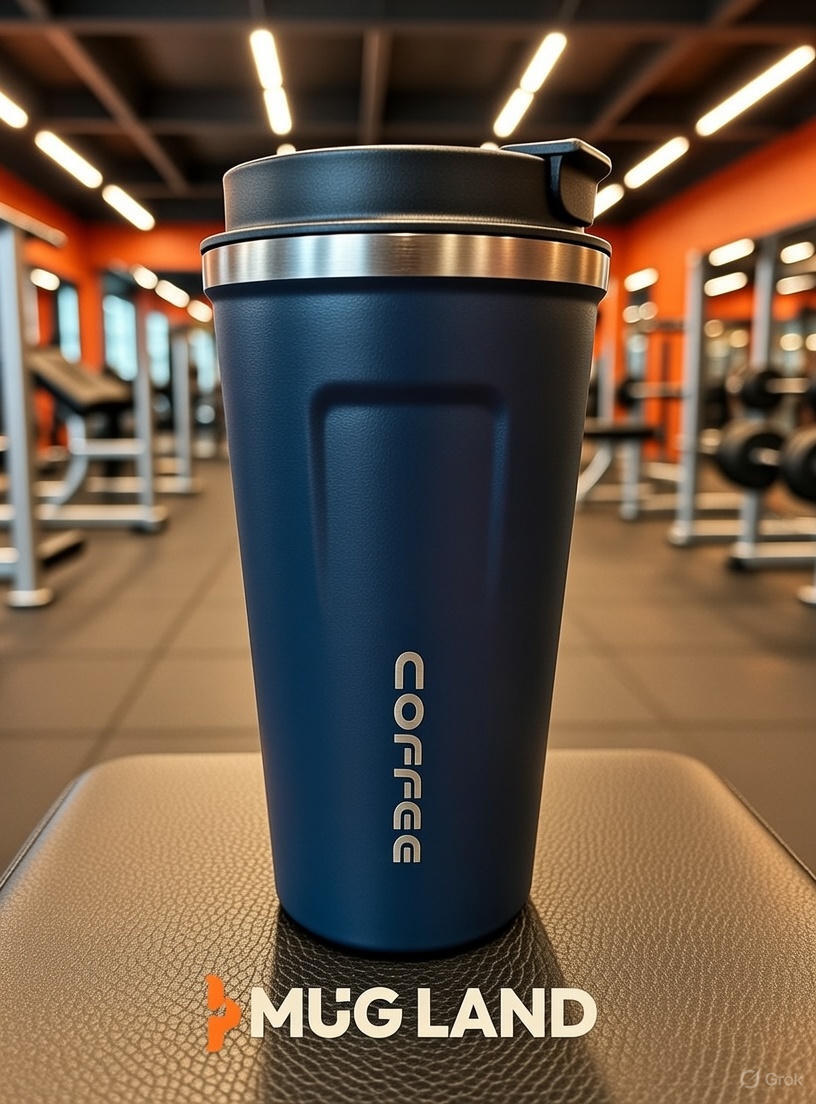  تراول ماگ کافی تپل رنگی سرمه‌ای 