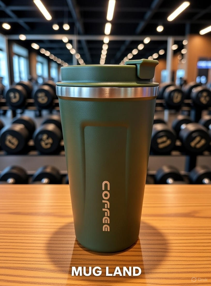  تراول ماگ کافی تپل رنگی سبز 