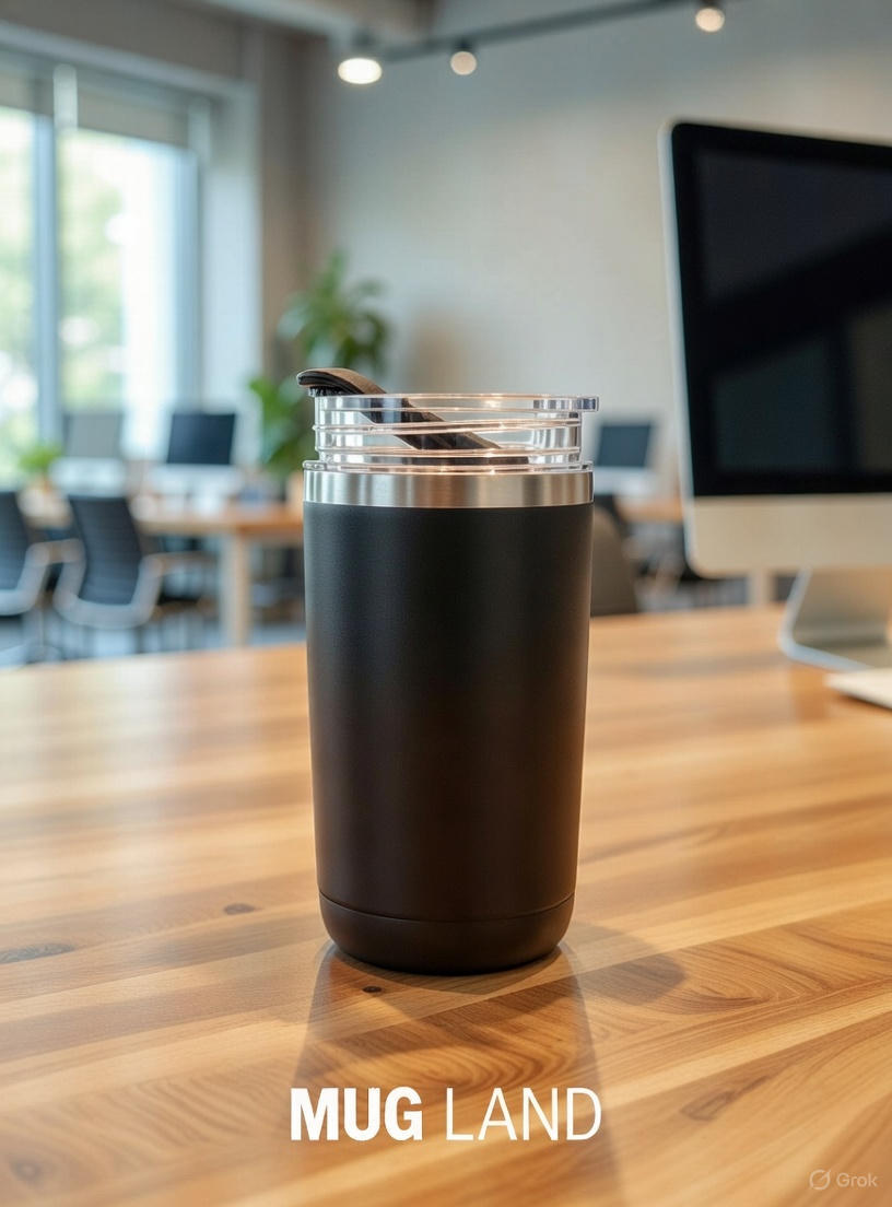  تراول ماگ درب شیشه ای 300 میل 