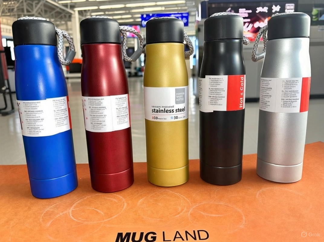  فلاسک بطری قمقمه دو لایه استیل ضد زنگ 500 میلی 