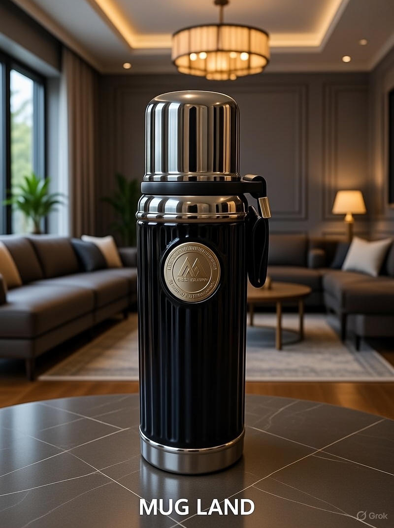  فلاسک طرح سرامیک کد 34 مشکی 