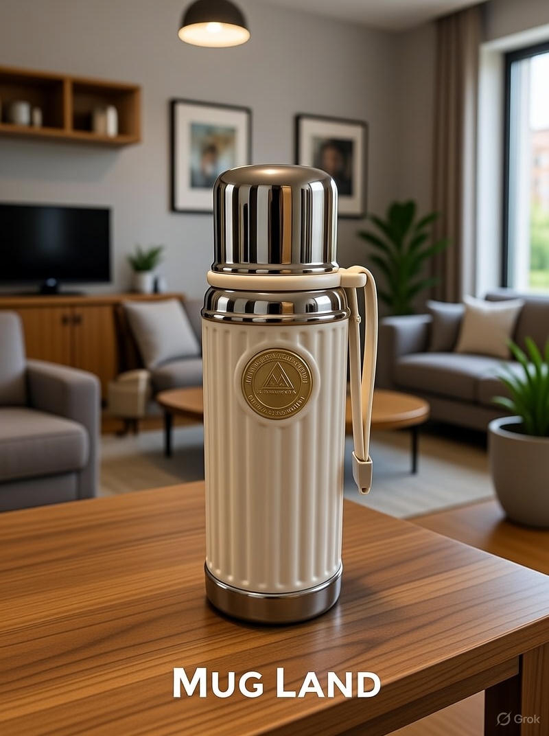  فلاسک طرح سرامیک کد 34 سفید 