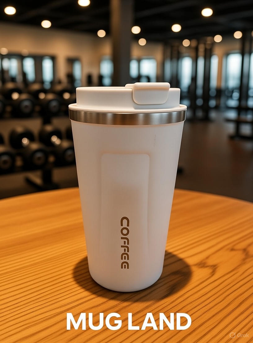  تراول ماگ کافی تپل رنگی سفید 