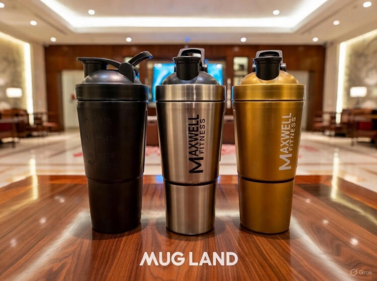 شیکر براق 750میلی مدل MAXWELL FITNESS