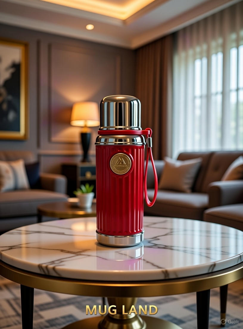  فلاسک طرح سرامیک کد 34 قرمز 